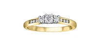 14K Yellow & White Gold 0.33cttw Diamond Engagement Ring