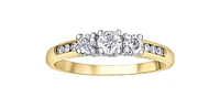14K Yellow & White Gold 0.50cttw Diamond Engagement Ring