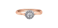 10K Rose Gold 0.30cttw Canadian Diamond Engagement Ring - / White