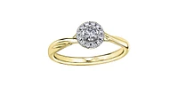 10K Yellow  Gold 0.30cttw Canadian Diamond Engagement Ring, 6.5 - / White