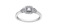 10K White Gold 0.23cttw Canadian Diamond Engagement Ring