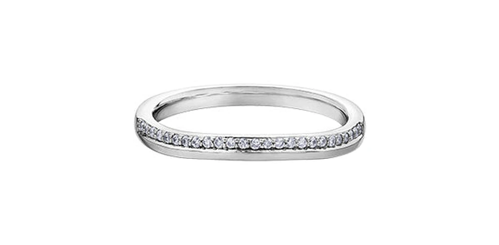 10K White Gold 0.10cttw Diamond Band