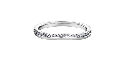 10K White Gold 0.10cttw Diamond Band