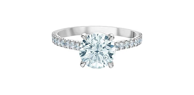 14K White Gold 2.31cttw Lab Grown Round Diamond Engagement Ring - /