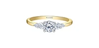 14K Yellow & White Gold 0.70cttw Canadian Diamond Engagement Ring
