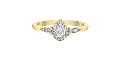 14K Yellow Gold 0.40cttw Diamond Engagement Ring
