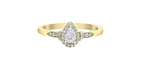 14K Yellow Gold 0.40cttw Diamond Engagement Ring