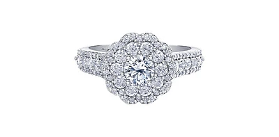 14K White Gold 1.70cttw Canadian Diamond Engagement Ring