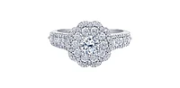 14K White Gold 1.70cttw Canadian Diamond Engagement Ring
