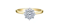 18K Yellow Gold 0.50cttw Canadian Diamond Engagement Ring
