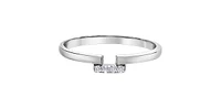 10K White Gold 0.04cttw Diamond Band