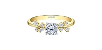 14K Yellow & White Gold 0.67cttw Canadian Diamond Engagement Ring