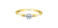 14K Yellow Gold 0.30cttw Canadian Diamond Engagement Ring - /