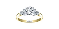 18K Yellow Gold 1.00cttw Canadian Diamond Engagement Ring, Size 6.5