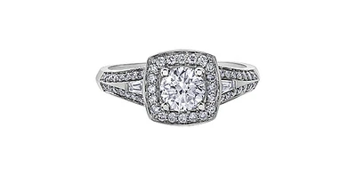14K White Gold 0.95cttw Canadian Diamond Engagement Ring