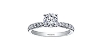 18K White Gold and Palladium 0.60cttw Canadian Diamond Engagement Ring