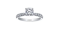 18K White Gold and Palladium 0.80cttw Canadian Diamond Engagement Ring