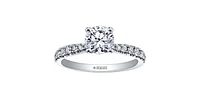 18K White Gold and Palladium 1.25cttw Canadian Diamond Engagement Ring