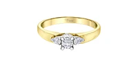 10K Yellow & White Gold 0.25cttw Canadian Diamond Engagement Ring - / 4.5