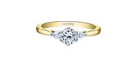 14K White & Yellow Gold 0.70cttw Canadian Diamond Engagement Ring