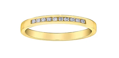 10K Yellow Gold 0.10cttw Diamond Band