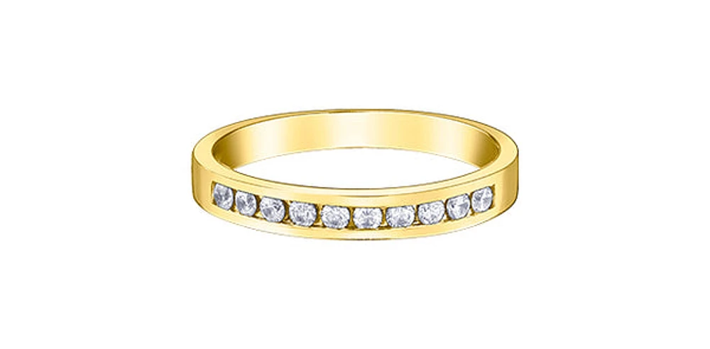 10K Yellow Gold 0.20cttw Diamond Band