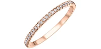 TRACKING - 10K Rose Gold 0.15cttw Diamond Pave Ring, size 6.75