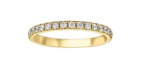 10K/14K Yellow Gold Pave Diamond Band - Diamonds cttw / 4