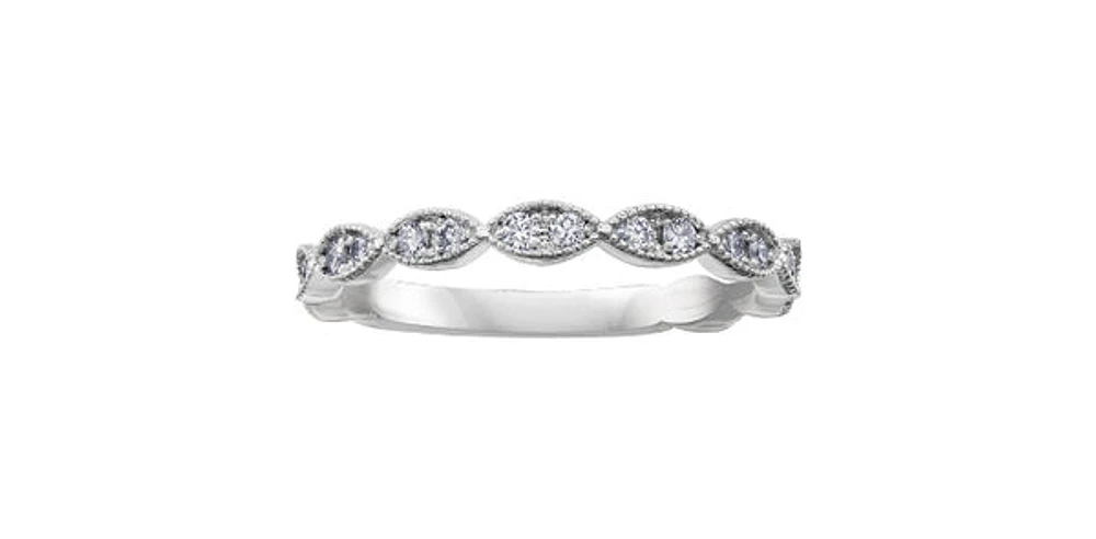 10K White Gold 0.20cttw Diamond Band