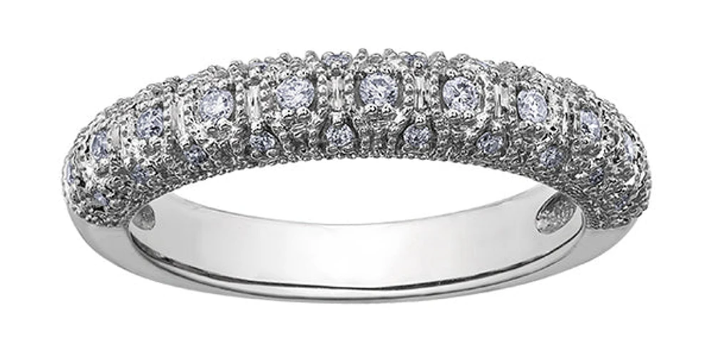 14K White Gold 0.20cttw Diamond Band