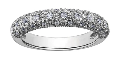 14K White Gold 0.20cttw Diamond Band