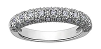 14K White Gold 0.20cttw Diamond Band