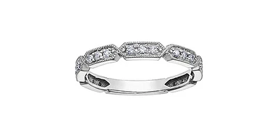 10K White Gold 0.15 cttw Diamond Ring