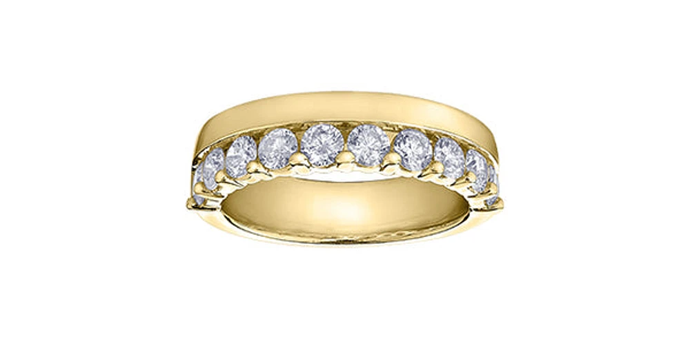 14K Yellow Gold 1.00cttw Diamond Band