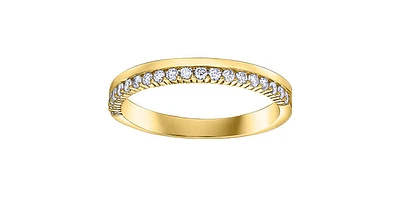 14K Yellow Gold 0.25cttw Diamond Band