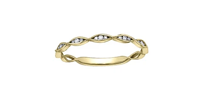 10K Yellow Gold 0.08cttw Diamond Ring