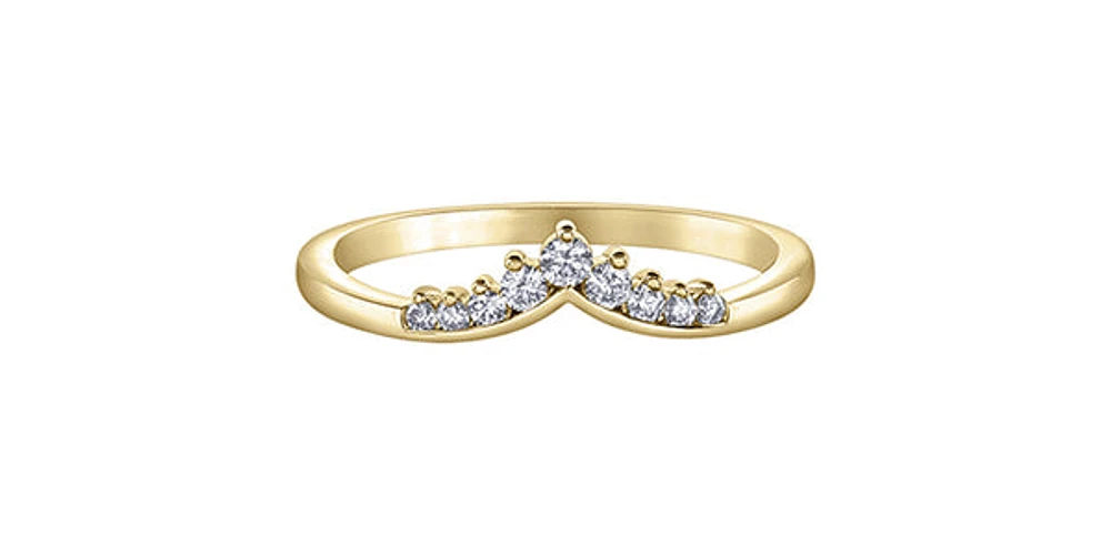 10K Yellow Gold 0.15cttw Diamond Band