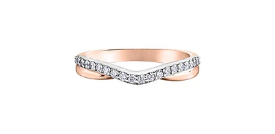 14K White & Rose Gold 0.25cttw Diamond Ring