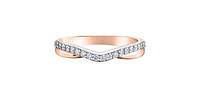 14K White & Rose Gold 0.25cttw Diamond Ring