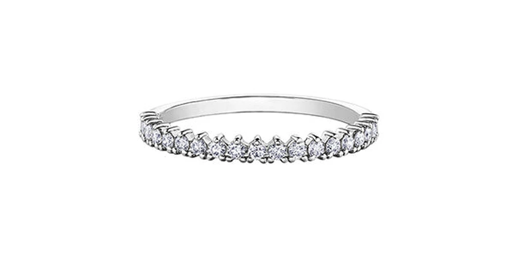 10K White Gold White Topaz Ring