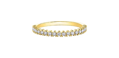 18K Yellow Gold 0.45cttw Canadian Diamond Band - size 6.5