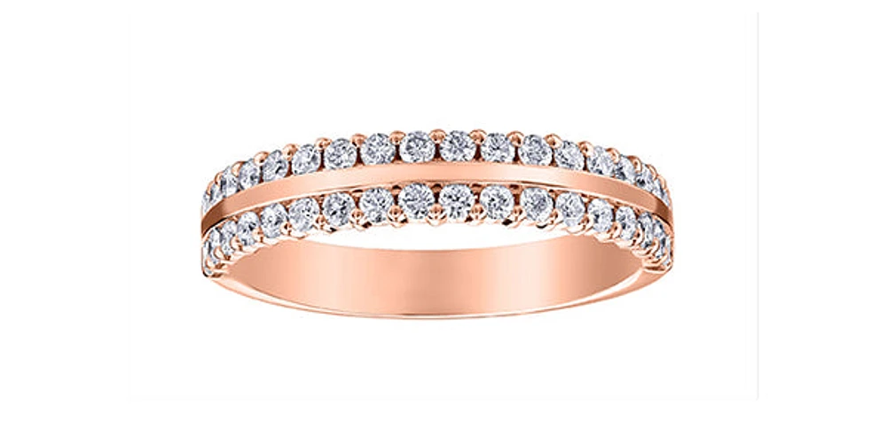 10K Rose Gold 0.50cttw Diamond Ring