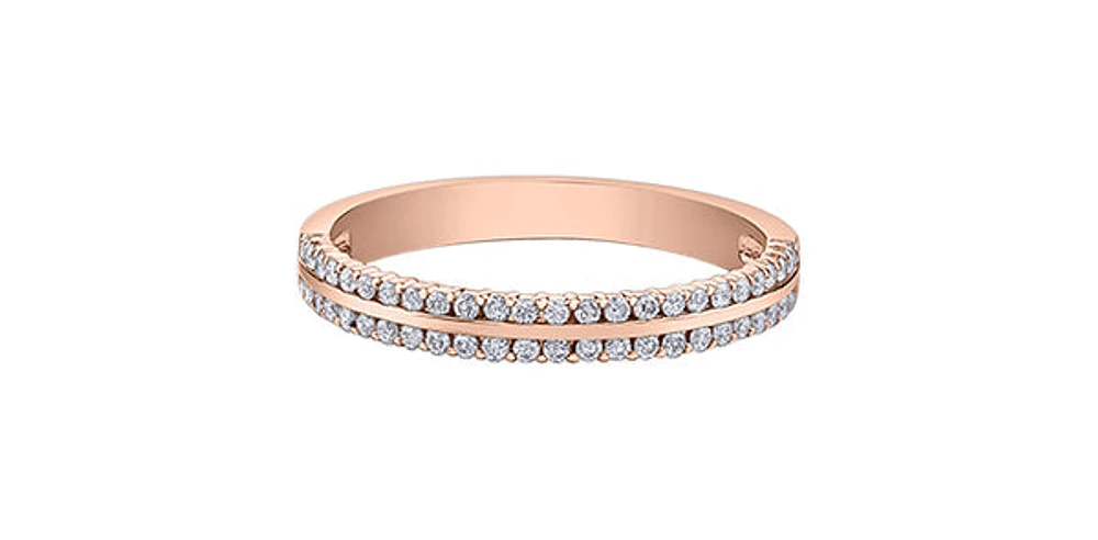 10K Rose Gold 0.25cttw Diamond Ring
