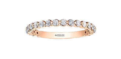 18K Rose Gold 1.00cttw Canadian Diamond Band - size 6.5