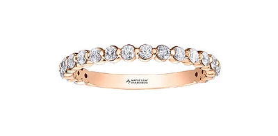 18K Rose Gold 0.75cttw Canadian Diamond Band - size 6.5
