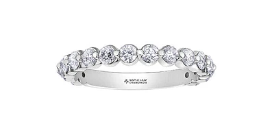 18K White Gold & Palladium Alloy (hypoallergenic) 1.00cttw Canadian Diamond Band