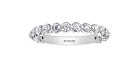 18K White Gold & Palladium Alloy (hypoallergenic) 1.00cttw Canadian Diamond Band