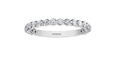 18K White Gold & Palladium Alloy (hypoallergenic) 0.50cttw Canadian Diamond Band