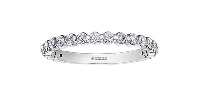 18K White Gold & Palladium Alloy (hypoallergenic) 0.60cttw Canadian Diamond Band