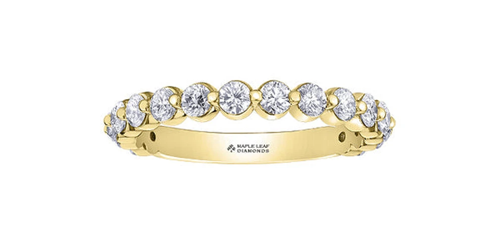 18K Yellow Gold 1.00cttw Canadian Diamond Band